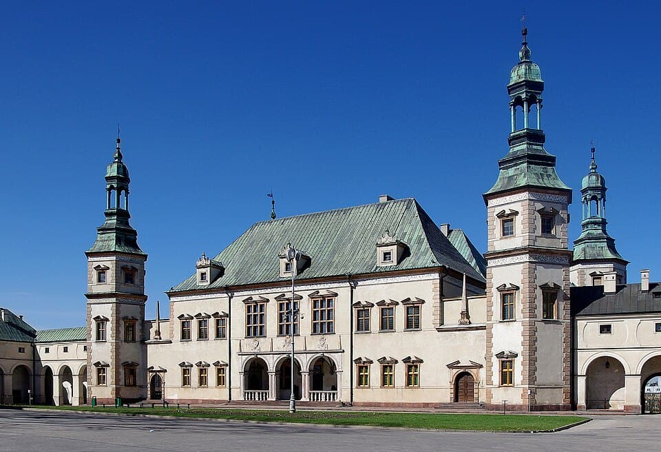 Kielce, Poland — The Late Renaissance Polish Mannerist Palace of the Kraków Bishops in Kielce, in Świętokrzyskie Voivodeship, Poland